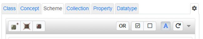 Scheme tab of the project in VocBench
