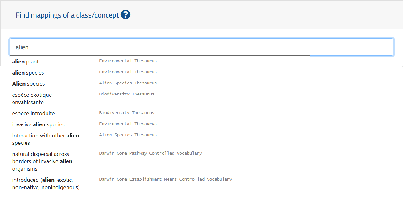 Mappings Search